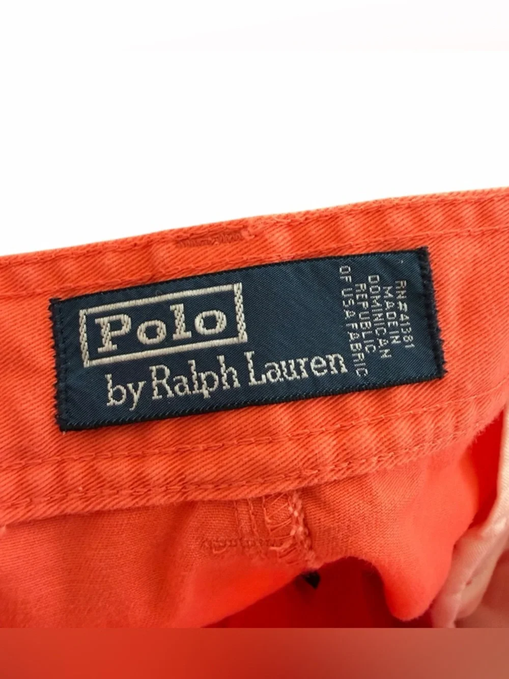 NWT Polo Ralph Lauren Orange Linen Gellar Fatigue Cargo Shorts Vintage Y2K Sz 38